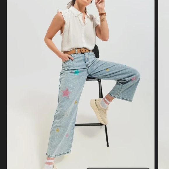 Q2 Denim - Q2 Jeans with Star Print XS